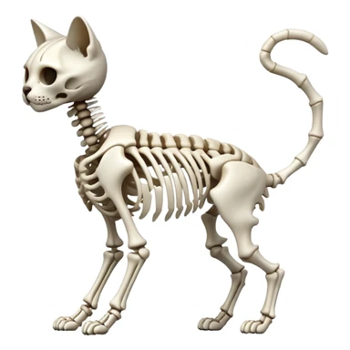 A cat skeleton sticker
