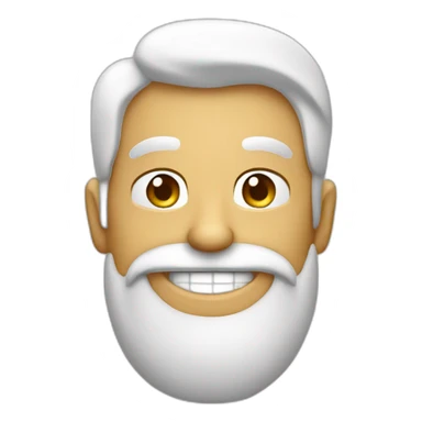 Hombre calvo con barba blanca sonriendo sticker