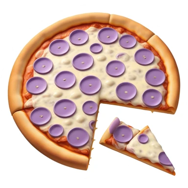 Pale purple pile of pizza sticker
