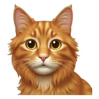 ginger long-haired cat sticker