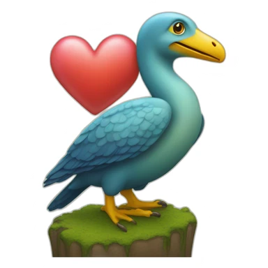 Ornithorinque avec un coeur sticker