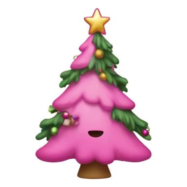 Pink little Debi Christmas tree sticker