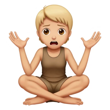 On knees in horror sticker