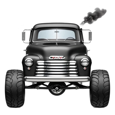1:10 off-road lcg smoking Arrma Traxxas Basher Wednesday Adam’s 1954 blackened tarnished hotrod streamlined anime Chevrolet extended cab rc pickup ( extra wide low-profile pin tires chrome wheels without fenders) sticker