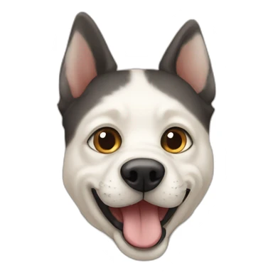 Perro con ojos de gato y lengua de serpiente sticker