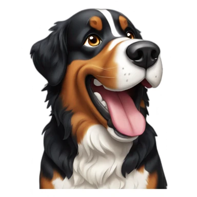 bernese mountain dog barking sticker