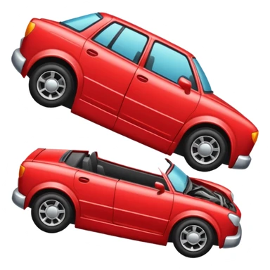 A car upside down  sticker