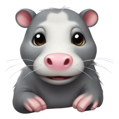 Opossum and a hippo sticker