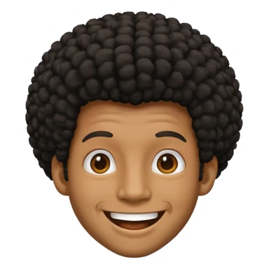 black afro guy emoji sticker