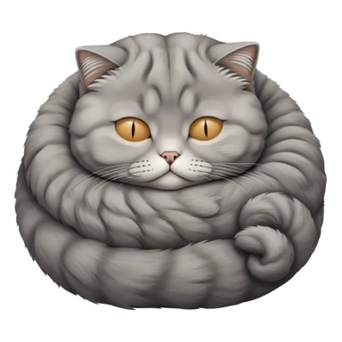 sleeping scottish fold grey sticker