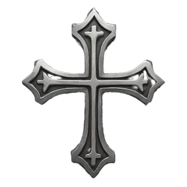 Metal cross sticker