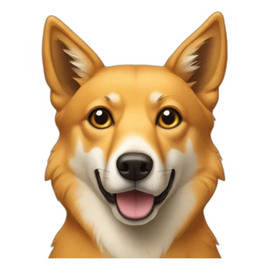 Yellow dog mix of a fox and a dingo sticker