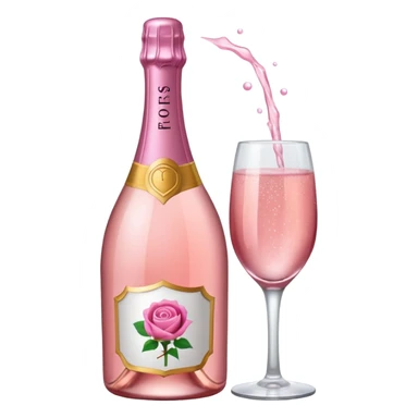 bottle of sparkling rose like the champagne emoji sticker
