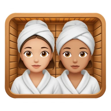 Ma and Woman in sauns sticker