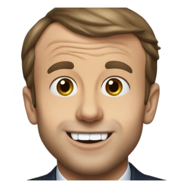 emmanuel macron sticking tongue out sticker