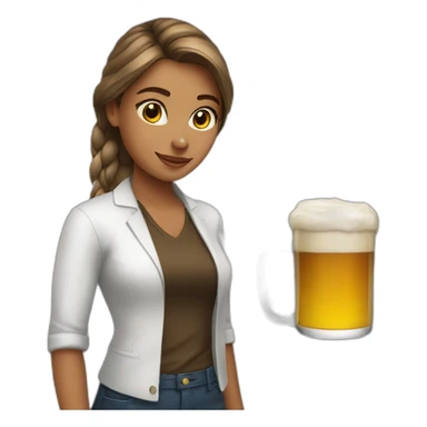 girl-work-beer-coffee sticker