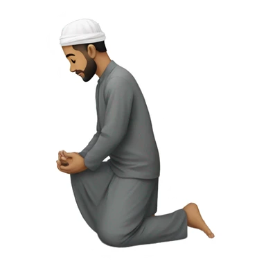 Muslim doing Sujood sticker