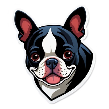 Boston terrier sticker