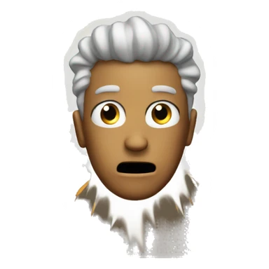 An exploding head emoji sticker