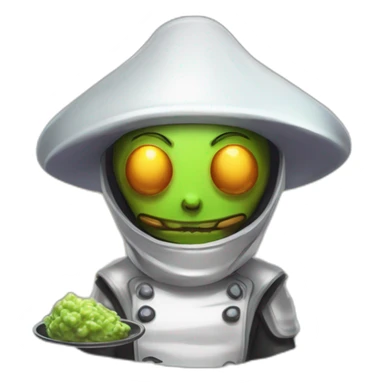 alien chef scifi roguelike rpg style inspired by slay the spire digital art sticker