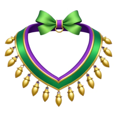 festive Mardi Gras collar with jester points and bells sticker