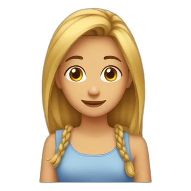 une fille qui embrasse son chat sticker