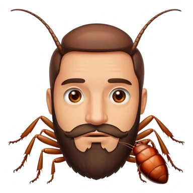 cockroach-man with a beard sticker