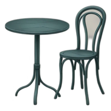 french bistro table and chair sticker