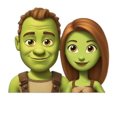 Shrek and Fiona custom sticker