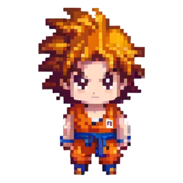 Goku chibi version, cute and small sticker