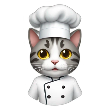 Cat chef with є sticker