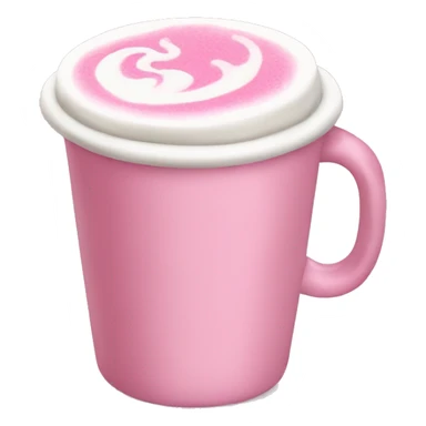 pink matcha latte in the cup  sticker
