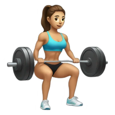  woman doing deadlift  sticker