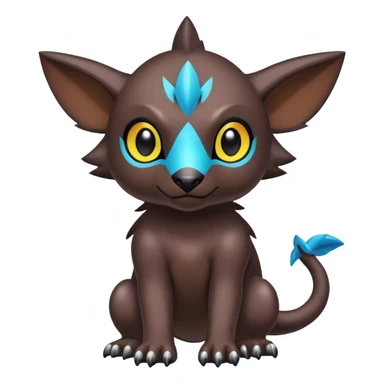 Cute cool colorful dark Digimon-animal-hybrid full body sticker