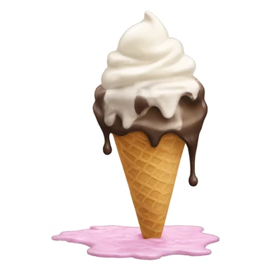 Melting ice cream  sticker