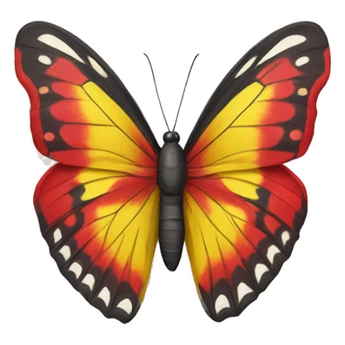 Red and yellow butterfly sticker