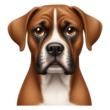 Create a Brown Boxer dog with Christines head  sticker