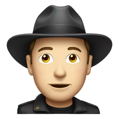 elon musk with hat sticker