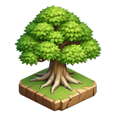 isometric rugged small low detail tree sticker
