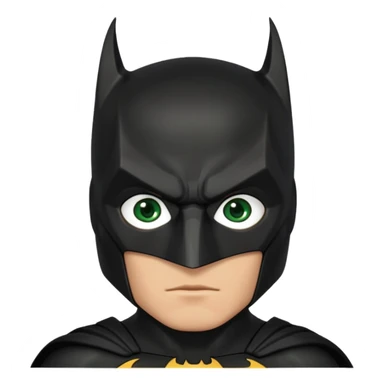 Batman con traje del caballero oscuro pero con ojos verdes  sticker