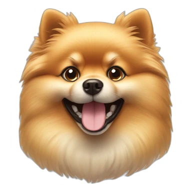 happy pomeranian dog sticker