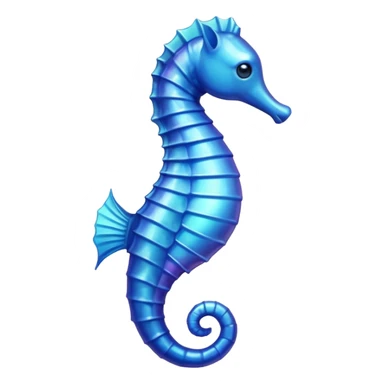 a blue seahorse sticker