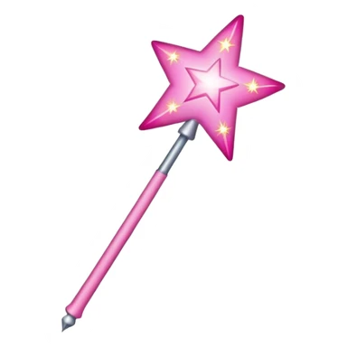 pink wand with sparks sticker