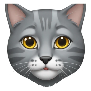 britain grey cat sticker