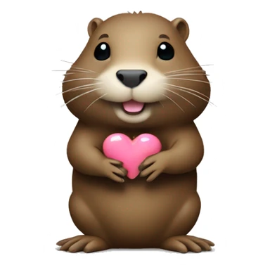 Cute Nutria animal haciendo un corazon patas sticker