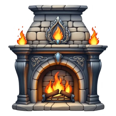 Enchanted fireplace sticker