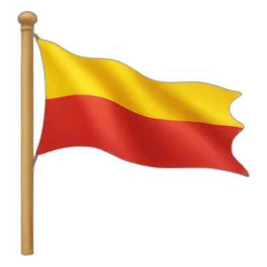 Yellow and red flag sticker