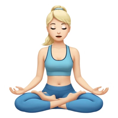 woman burping during yoga practice sticker