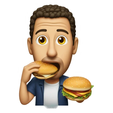 Adam sandler eating a burger sticker