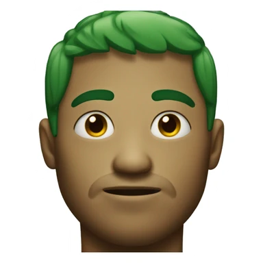 short green hair man with scar on left eye sticker